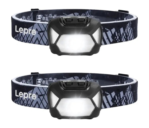 Lepro Zestaw 2x latarka czołowa 320015-2 200lm na baterie - 1575394 - zdjęcie
